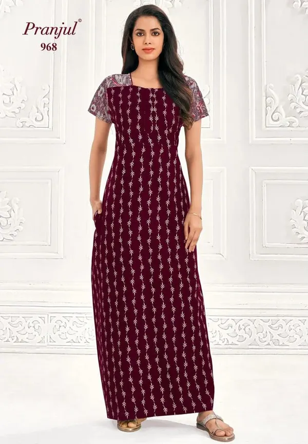 Pure Cotton Pranjul Nighty |PN968